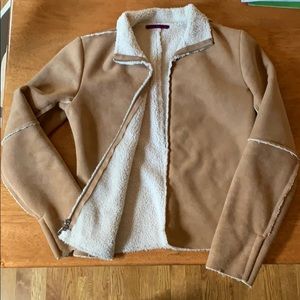Faux shearling, fall coat from Anthropologie